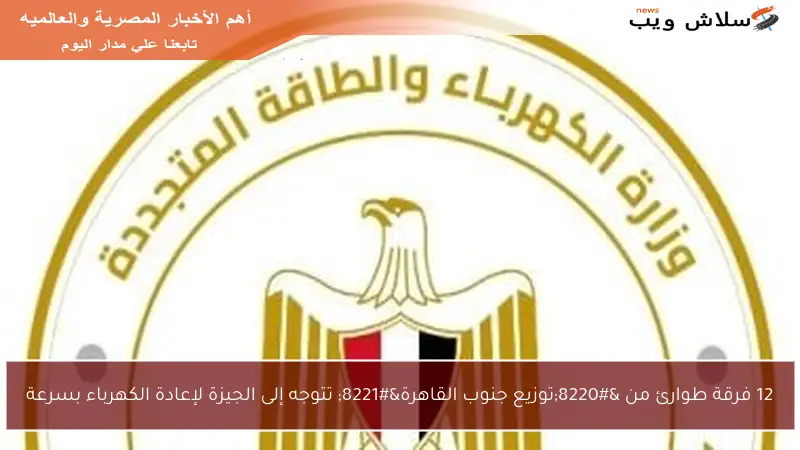 12 فرقة طوارئ من “توزيع جنوب القاهرة” تتوجه إلى الجيزة لإعادة الكهرباء بسرعة