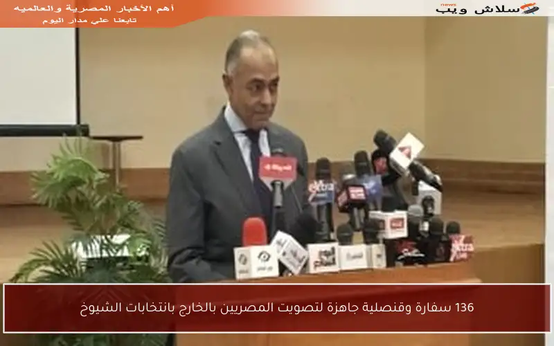 136 سفارة وقنصلية جاهزة لتصويت المصريين بالخارج بانتخابات الشيوخ