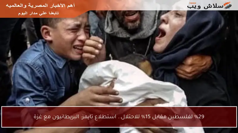 %29 لفلسطين مقابل 15% للاحتلال.. استطلاع تايمز: البريطانيون مع غزة