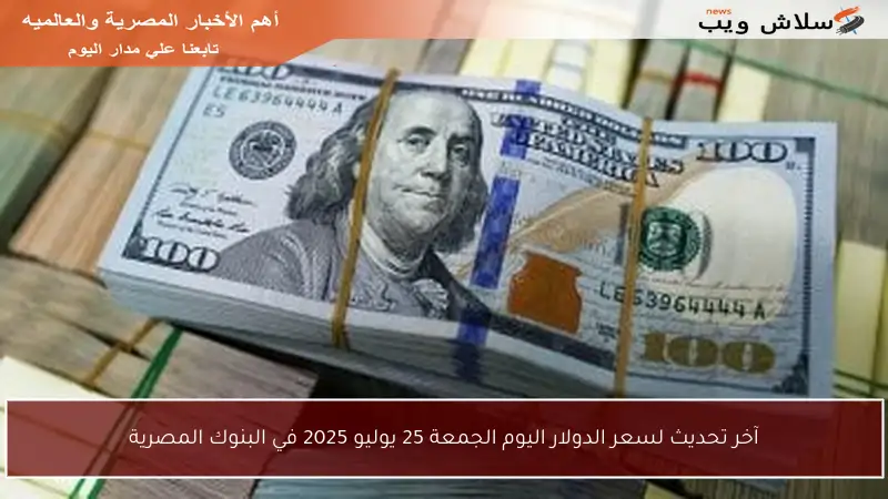 آخر تحديث لسعر الدولار اليوم الجمعة 25 يوليو 2025 في البنوك المصرية