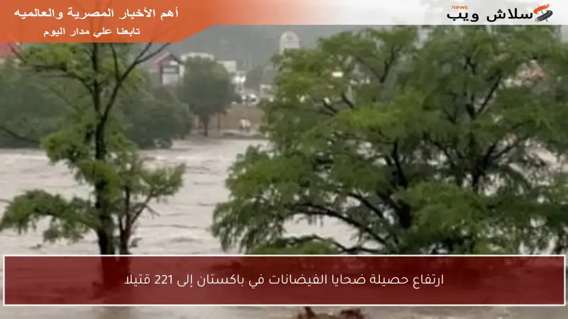 ارتفاع حصيلة ضحايا الفيضانات في باكستان إلى 221 قتيلا