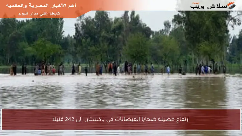 ارتفاع حصيلة ضحايا الفيضانات في باكستان إلى 242 قتيلا