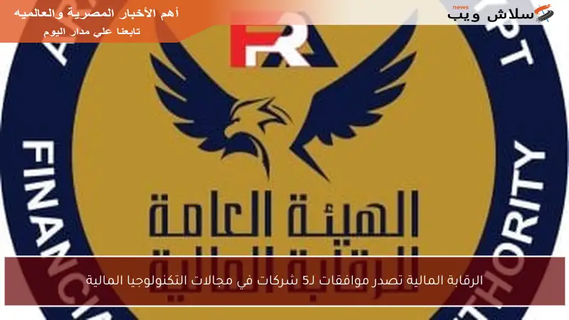 الرقابة المالية تصدر موافقات لـ5 شركات في مجالات التكنولوجيا المالية