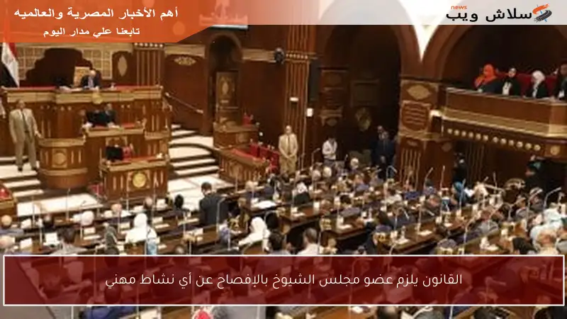 القانون يلزم عضو مجلس الشيوخ بالإفصاح عن أي نشاط مهني