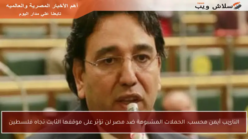 النائب أيمن محسب: الحملات المشبوهة ضد مصر لن تؤثر على موقفها الثابت تجاه فلسطين