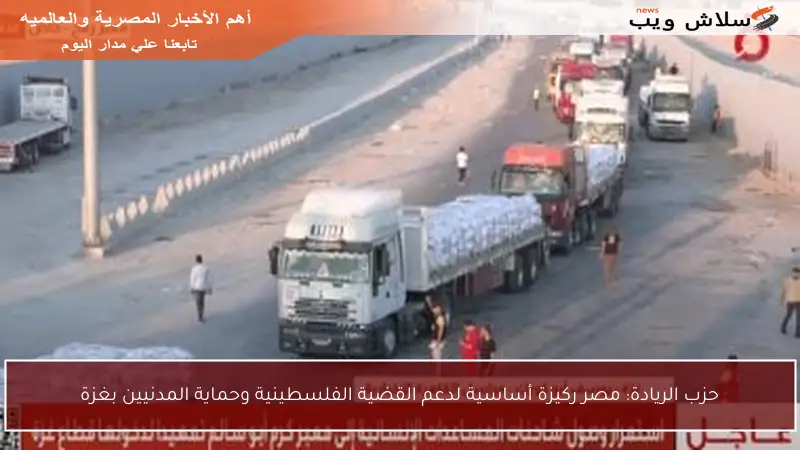 حزب الريادة: مصر ركيزة أساسية لدعم القضية الفلسطينية وحماية المدنيين بغزة