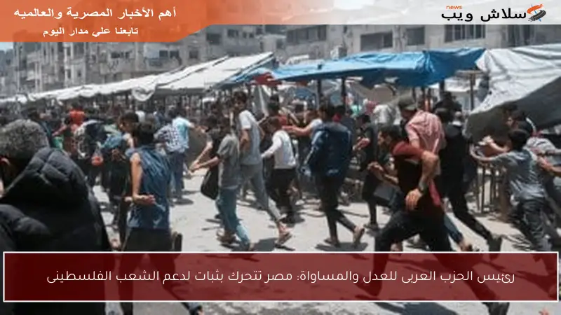 رئيس الحزب العربى للعدل والمساواة: مصر تتحرك بثبات لدعم الشعب الفلسطينى