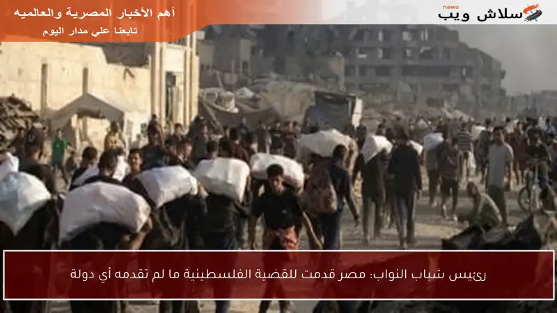 رئيس شباب النواب: مصر قدمت للقضية الفلسطينية ما لم تقدمه أي دولة