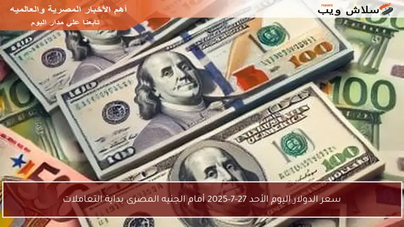 سعر الدولار اليوم الأحد 27-7-2025 أمام الجنيه المصرى بداية التعاملات