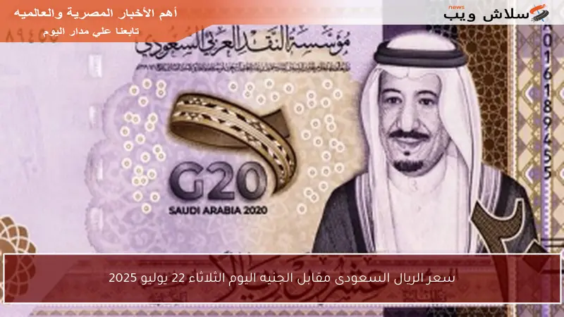 سعر الريال السعودى مقابل الجنيه اليوم الثلاثاء 22 يوليو 2025