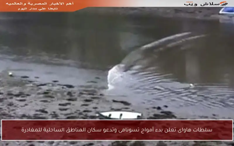 سلطات هاواى تعلن بدء أمواج تسونامى وتدعو سكان المناطق الساحلية للمغادرة