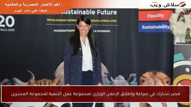 مصر تشارك في صياغة وإطلاق الإعلان الوزاري لمجموعة عمل التنمية لمجموعة العشرين