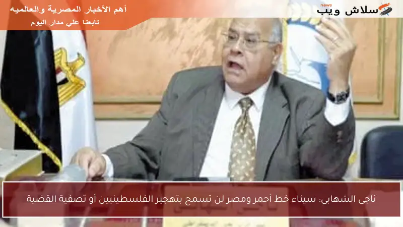 ناجى الشهابى: سيناء خط أحمر ومصر لن تسمح بتهجير الفلسطينيين أو تصفية القضية