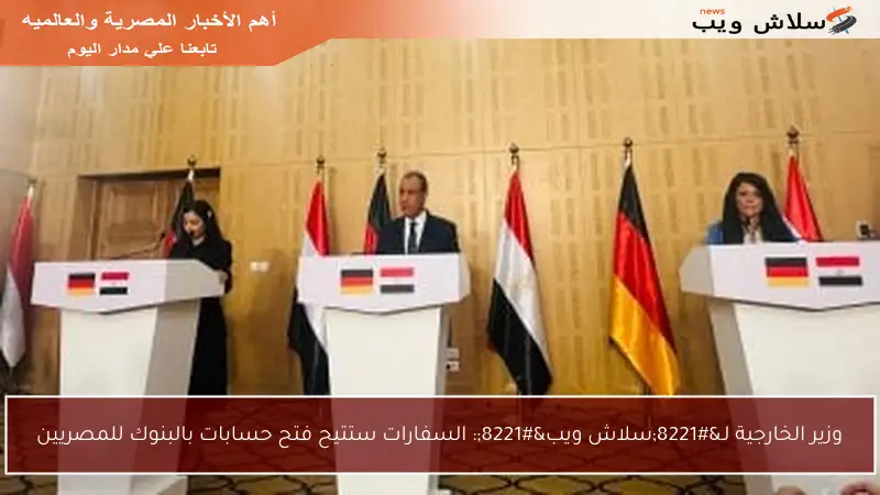 وزير الخارجية لـ”سلاش ويب”: السفارات ستتيح فتح حسابات بالبنوك للمصريين