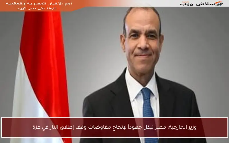وزير الخارجية: مصر تبذل جهوداً لإنجاح مفاوضات وقف إطلاق النار في غزة