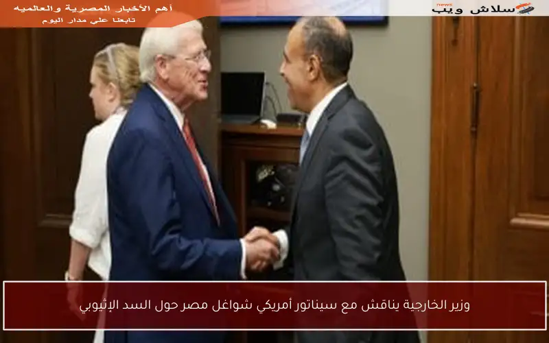 وزير الخارجية يناقش مع سيناتور أمريكي شواغل مصر حول السد الإثيوبي