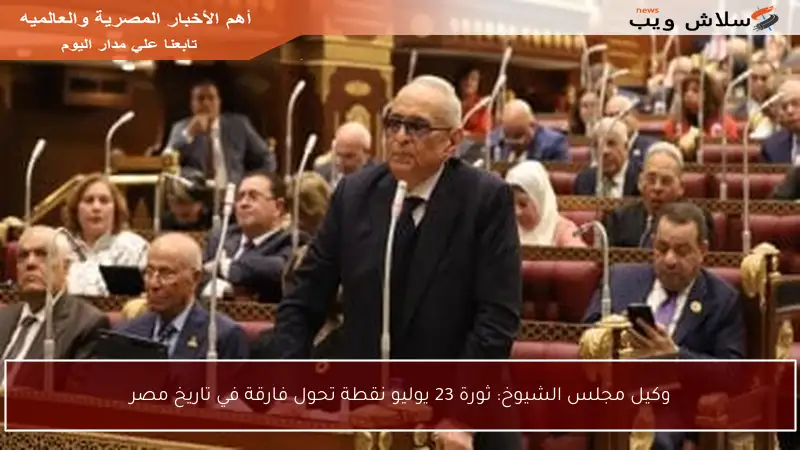 وكيل مجلس الشيوخ: ثورة 23 يوليو نقطة تحول فارقة في تاريخ مصر