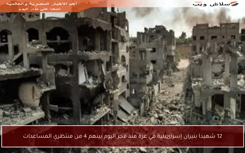 12 شهيدا بنيران إسرائيلية في غزة منذ فجر اليوم بينهم 4 من منتظري المساعدات