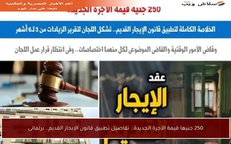250 جنيها قيمة الأجرة الجديدة.. تفاصيل تطبيق قانون الإيجار القديم.. برلمانى