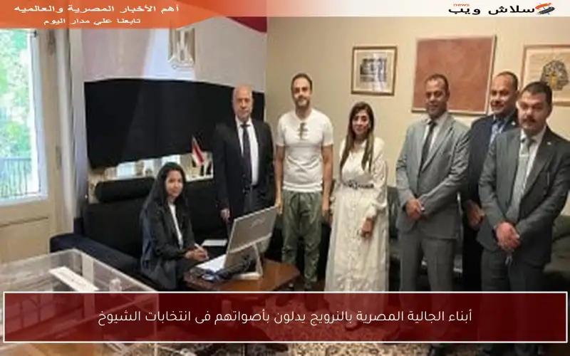 أبناء الجالية المصرية بالنرويج يدلون بأصواتهم فى انتخابات الشيوخ