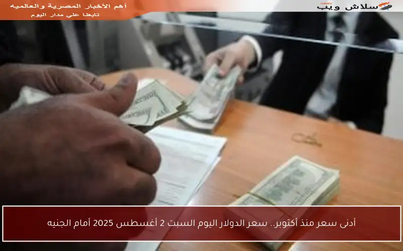 أدنى سعر منذ أكتوبر.. سعر الدولار اليوم السبت 2 أغسطس 2025 أمام الجنيه