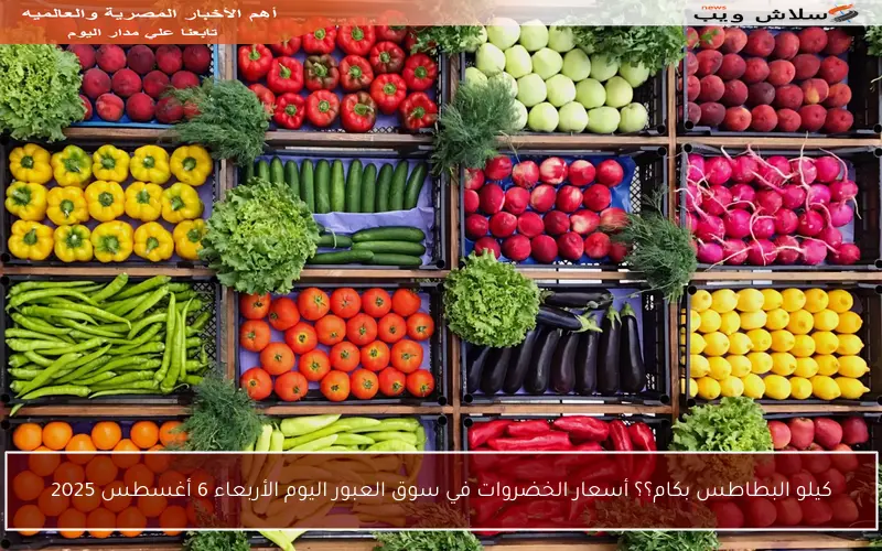 كيلو البطاطس بكام؟؟ أسعار الخضروات في سوق العبور اليوم الأربعاء 6 أغسطس 2025