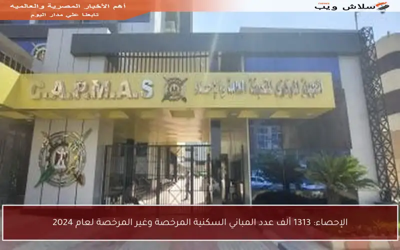 الإحصاء: 1313 ألف عدد المباني السكنية المرخصة وغير المرخصة لعام 2024