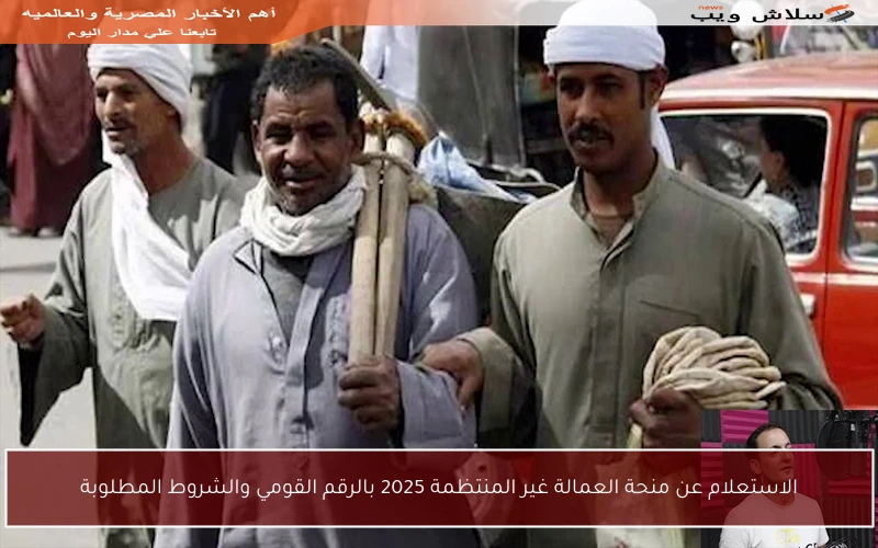 الاستعلام عن منحة العمالة غير المنتظمة 2025 بالرقم القومي والشروط المطلوبة
