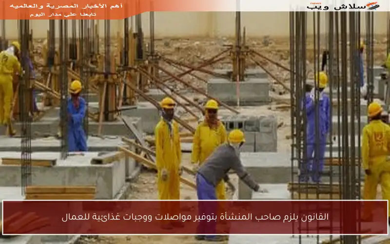 القانون يلزم صاحب المنشأة بتوفير مواصلات ووجبات غذائية للعمال