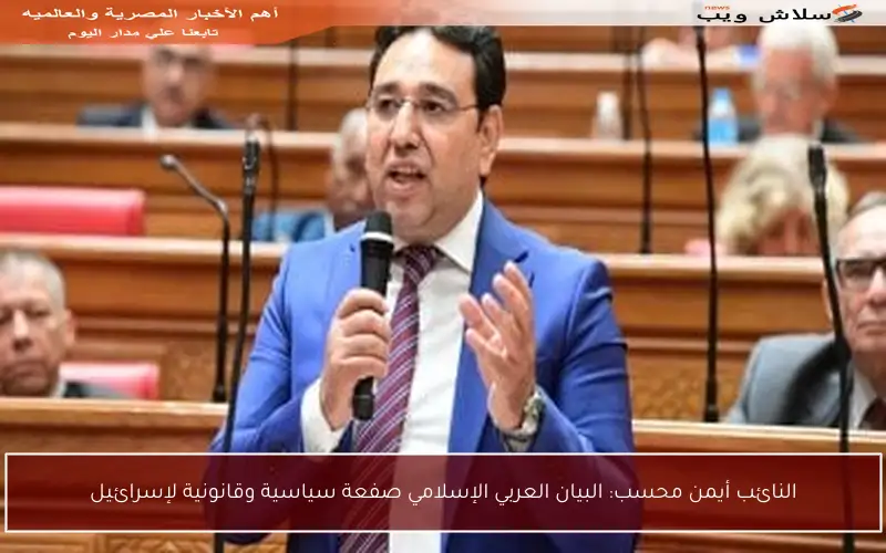 النائب أيمن محسب: البيان العربي الإسلامي صفعة سياسية وقانونية لإسرائيل