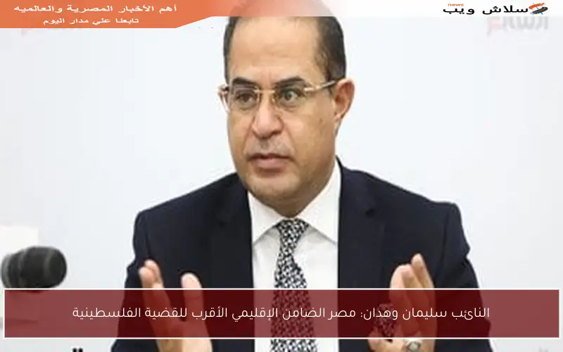النائب سليمان وهدان: مصر الضامن الإقليمي الأقرب للقضية الفلسطينية