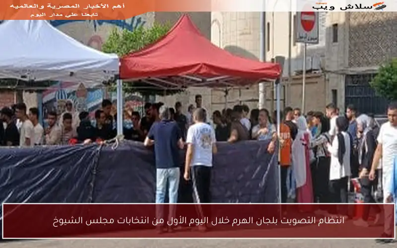 انتظام التصويت بلجان الهرم خلال اليوم الأول من انتخابات مجلس الشيوخ