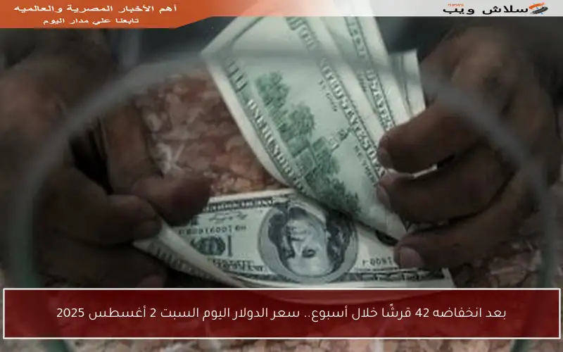 بعد انخفاضه 42 قرشًا خلال أسبوع.. سعر الدولار اليوم السبت 2 أغسطس 2025