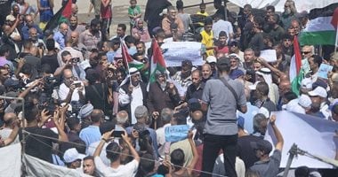 تظاهرات فى غزة تدعو لوقف العدوان الإسرائيلى ورفض التهجير