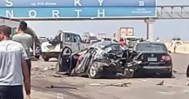 تفاصيل مصرع شخصين وإصابة 18 آخرين بحادث طريق مطروح