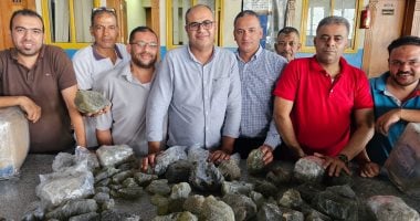 جمارك الصادرات بمطار القاهرة تحبط تهريب كمية من الأحجار شبه الكريمة النادرة