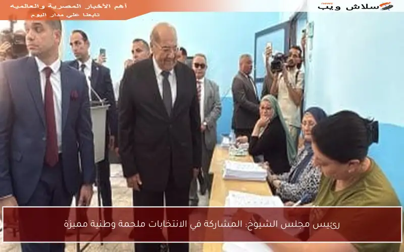 رئيس مجلس الشيوخ: المشاركة في الانتخابات ملحمة وطنية مميزة