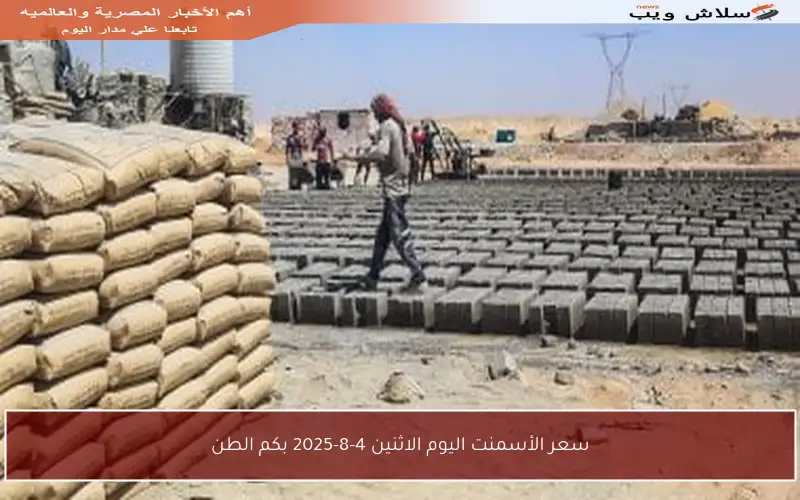 سعر الأسمنت اليوم الاثنين 4-8-2025 بكم الطن