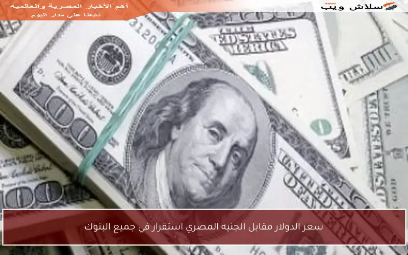 سعر الدولار مقابل الجنيه المصري استقرار في جميع البنوك