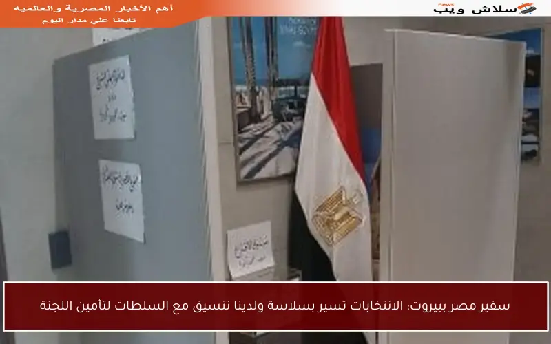 سفير مصر ببيروت: الانتخابات تسير بسلاسة ولدينا تنسيق مع السلطات لتأمين اللجنة