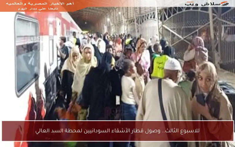 للاسبوع الثالث.. وصول قطار الأشقاء السودانيين لمحطة السد العالي