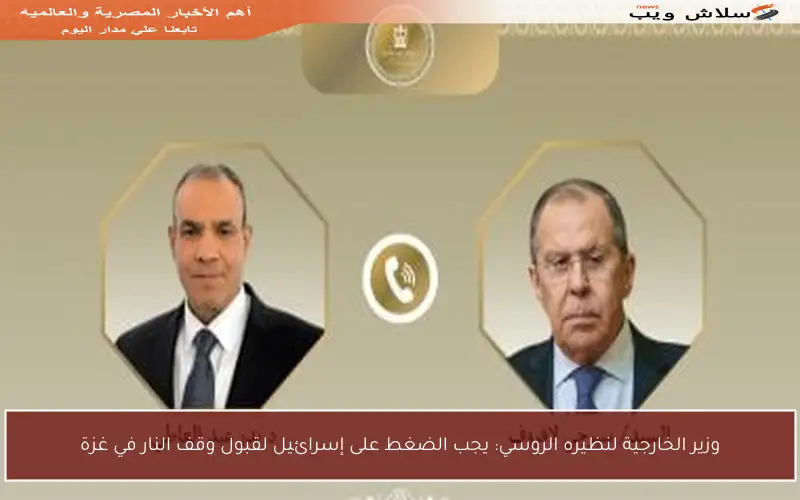 وزير الخارجية لنظيره الروسي: يجب الضغط على إسرائيل لقبول وقف النار في غزة