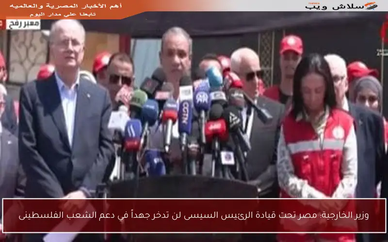وزير الخارجية: مصر تحت قيادة الرئيس السيسى لن تدخر جهداً في دعم الشعب الفلسطينى