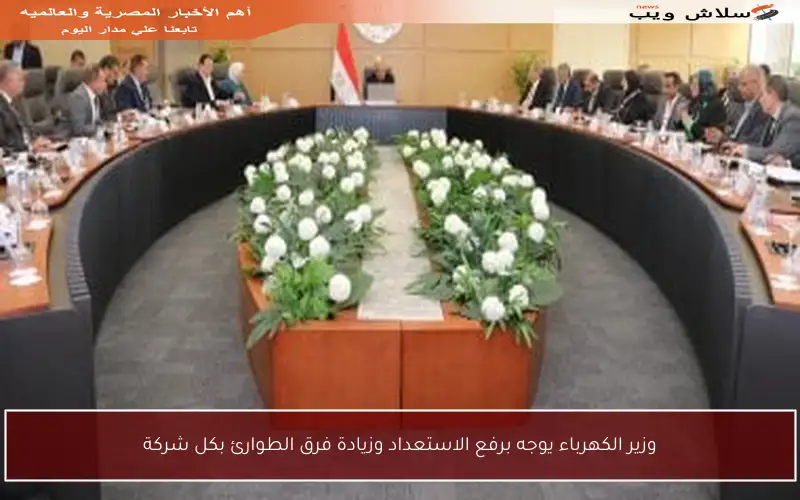 وزير الكهرباء يوجه برفع الاستعداد وزيادة فرق الطوارئ بكل شركة
